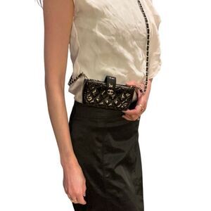 Chanel Black Quilted Pouch